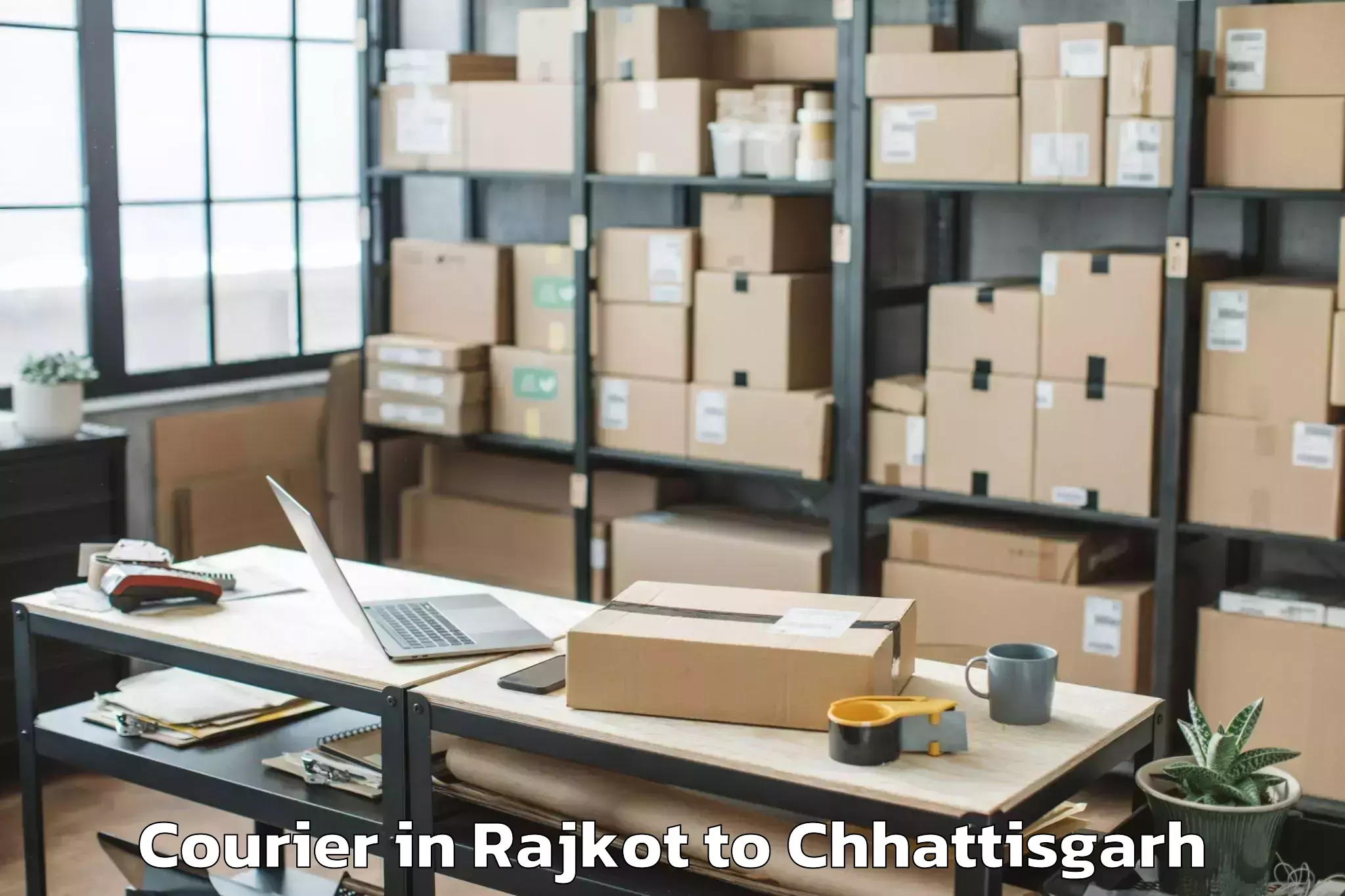 Top Rajkot to Malkharoda Courier Available